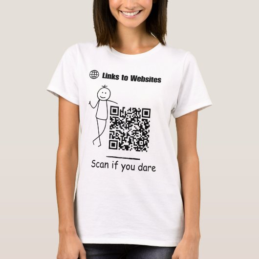 Qr Code Tshirts Links zu Websites prüfen, wenn Sie (Vorderseite)
