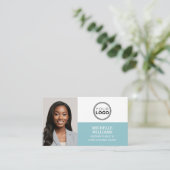 QR-Code Türkis für das Logo eines Notar Signature Visitenkarte (Stehend Vorderseite)