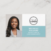 QR-Code Türkis für das Logo eines Notar Signature Visitenkarte (Vorderseite)