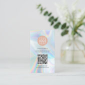 QR-Code-Typografie für Firmenlogos Visitenkarte (Stehend Vorderseite)