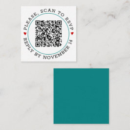 QR-Code UAWG aquamarine blaue Grenze und Herz Hoch Begleitkarte