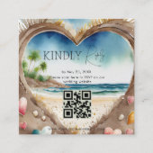QR Code UAWG Beach Ocean Tropical Wedding Insert (Vorderseite)