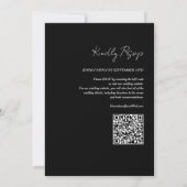 QR Code UAWG Black Wedding Einladung (Rückseite)