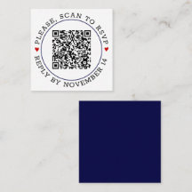 QR-Code UAWG blauer Rand und Herz Hochzeit