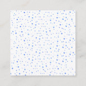 QR-Code UAWG blauer Rand und Konfetti Begleitkarte (Rückseite)