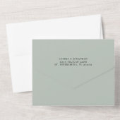 QR Code UAWG Calligraphy Sage Green Wedding All In One Einladung (Rückseite)