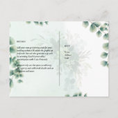 QR CODE UAWG Eucalyptus Verlasse Greenery Wedding Postkarte (Rückseite)