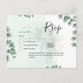 QR CODE UAWG Eucalyptus Verlasse Greenery Wedding Postkarte (Vorderseite)