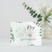 QR CODE UAWG Eucalyptus Verlasse Greenery Wedding Postkarte (Stehend Vorderseite)