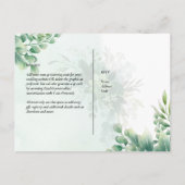 QR CODE UAWG Eucalyptus Verlasse Greenery Wedding Postkarte (Rückseite)