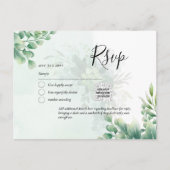 QR CODE UAWG Eucalyptus Verlasse Greenery Wedding Postkarte (Vorderseite)