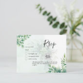 QR CODE UAWG Eucalyptus Verlasse Greenery Wedding Postkarte (Stehend Vorderseite)
