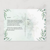 QR CODE UAWG Eucalyptus Verlasse Greenery Wedding Postkarte (Rückseite)