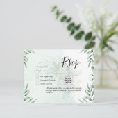 QR CODE UAWG Eucalyptus Verlasse Greenery Wedding Postkarte (Stehend Vorderseite)