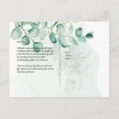 QR CODE UAWG Eucalyptus Verlasse Greenery Wedding Postkarte (Rückseite)