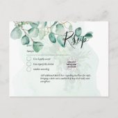 QR CODE UAWG Eucalyptus Verlasse Greenery Wedding Postkarte (Vorderseite)