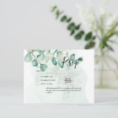 QR CODE UAWG Eucalyptus Verlasse Greenery Wedding Postkarte (Stehend Vorderseite)
