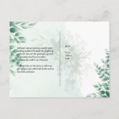 QR CODE UAWG Eucalyptus Verlasse Greenery Wedding Postkarte (Rückseite)