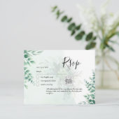 QR CODE UAWG Eucalyptus Verlasse Greenery Wedding Postkarte (Stehend Vorderseite)