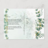 QR CODE UAWG Eucalyptus Verlasse Greenery Wedding Postkarte (Rückseite)