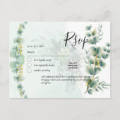 QR CODE UAWG Eucalyptus Verlasse Greenery Wedding Postkarte (Vorderseite)