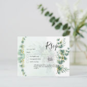 QR CODE UAWG Eucalyptus Verlasse Greenery Wedding Postkarte (Stehend Vorderseite)