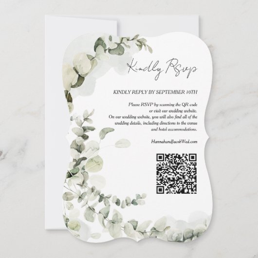 QR Code UAWG Eucalyptus Wedding Einladung (Rückseite)