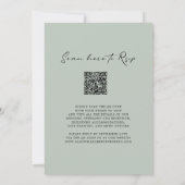 QR Code UAWG Eukalyptus Calligraphy Sage Wedding Einladung (Rückseite)