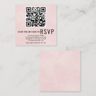 QR-Code UAWG fleckte weiche rosa Hochzeit Begleitkarte