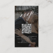 QR-Code UAWG Foto Hochzeitswebsite elegant Begleitkarte (Vorderseite)
