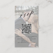 QR-Code UAWG Foto Hochzeitswebsite elegant Begleitkarte (Vorderseite)