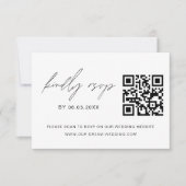 QR Code UAWG Foto Minimalistisch Wedding Website RSVP Karte (Vorderseite)