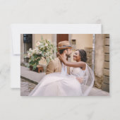 QR Code UAWG Foto Minimalistisch Wedding Website RSVP Karte (Rückseite)