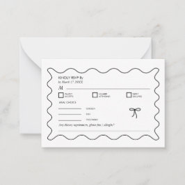 QR-Code-UAWG für die schwarz-weiß-einfarbige Wavy Mitteilungskarte