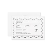 QR-Code-UAWG für die schwarz-weiß-einfarbige Wavy  Mitteilungskarte (Vorderseite/Rückseite Beispiel)