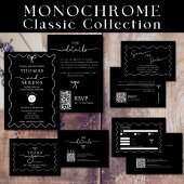 QR-Code-UAWG für die schwarz-weiß-einfarbige Wavy Mitteilungskarte