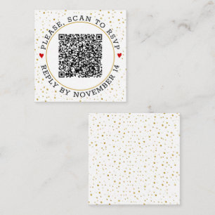 QR-Code UAWG Goldgrenze und Konfetti Begleitkarte