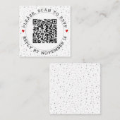 QR-Code UAWG Graue Grenze und Silberkonfetti Begleitkarte (Vorne/Hinten)