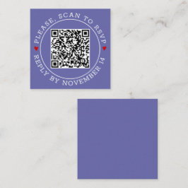 QR-Code UAWG Grenz Herzen periwinkle blauen Hochze Begleitkarte