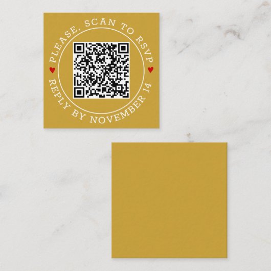QR-Code UAWG grenzt an moderne Goldhochzeit Begleitkarte (Vorne/Hinten)
