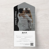 QR-Code-UAWG-Hochzeit für Schwarzweißseitenwelle All In One Einladung (Innen Boden)