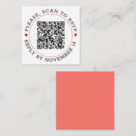 QR-Code UAWG Korallengrenze mit Herz Hochzeit Begleitkarte