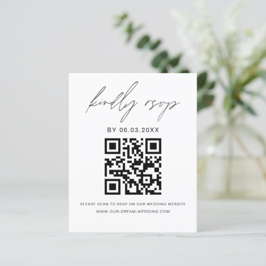 QR Code UAWG Minimalistisch Wedding Website (Stehend Vorderseite)