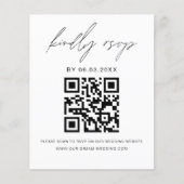 QR Code UAWG Minimalistisch Wedding Website (Vorderseite)