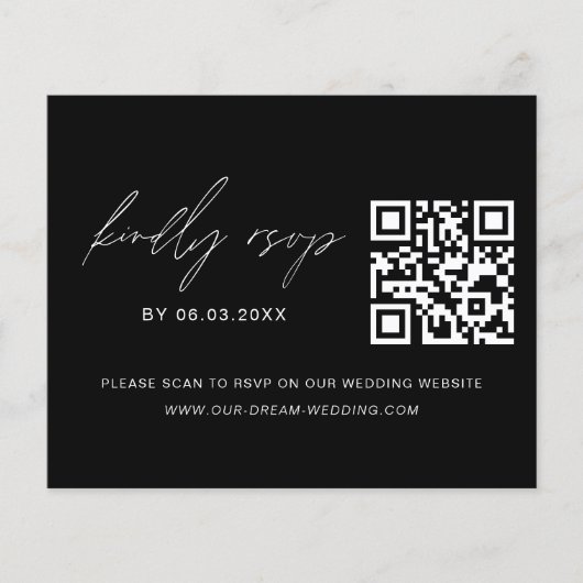 QR Code UAWG Minimalistisch Wedding Website Flyer (Vorne)