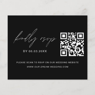 QR Code UAWG Minimalistisch Wedding Website Flyer