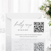 QR Code UAWG Minimalistisch Wedding Website Mitteilungskarte