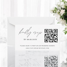 QR Code UAWG Minimalistisch Wedding Website Mitteilungskarte