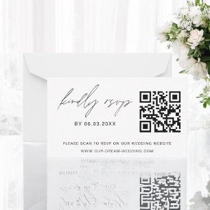 QR Code UAWG Minimalistisch Wedding Website Mitteilungskarte