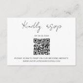 QR Code UAWG Minimalistische Antwort auf die Hochz Begleitkarte (Vorderseite)